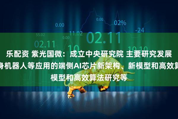 乐配资 紫光国微：成立中央研究院 主要研究发展方向为具身机器人等应用的端侧AI芯片新架构、新模型和高效算法研究等